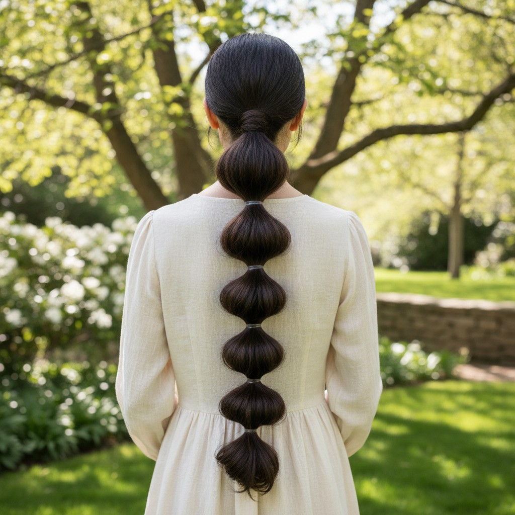 The Playful Bubble Ponytail